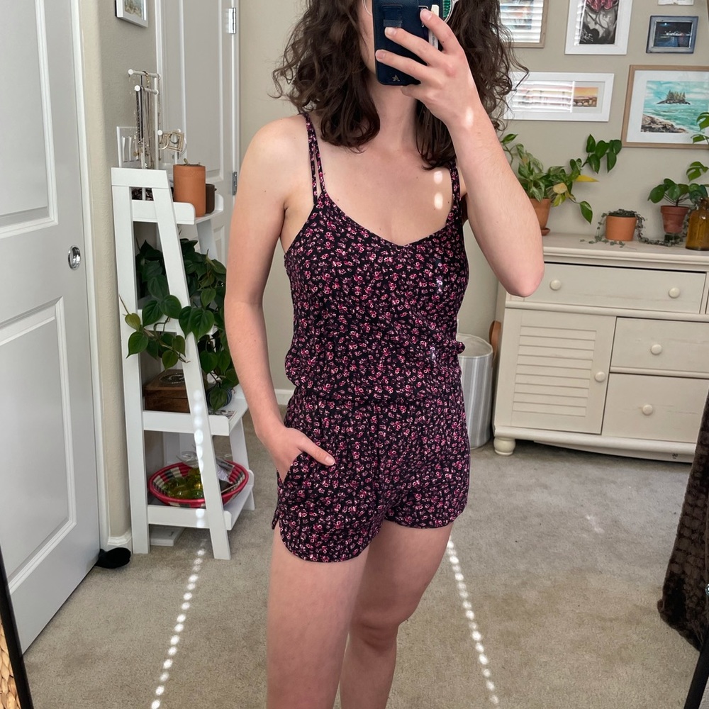 Target Floral Romper w/ Pockets